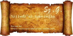Szilvási Gabriella névjegykártya