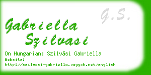 gabriella szilvasi business card